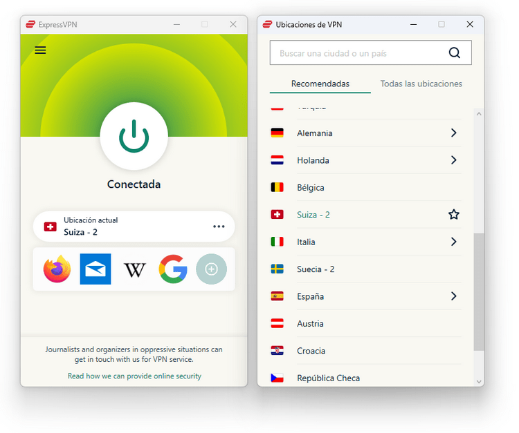 ExpressVPN - Suiza