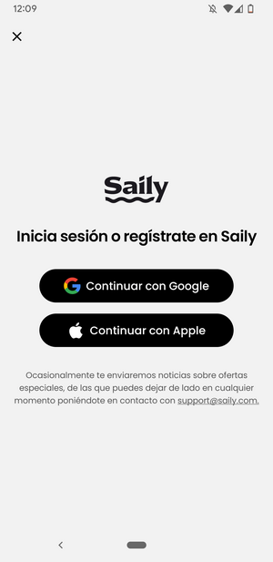 Saily - Interfaz